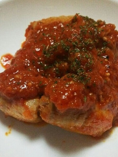 チーズと蒟蒻の肉巻きトマトソース-レシピのメイン写真