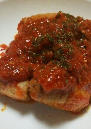チーズと蒟蒻の肉巻きトマトソース-レシピのメイン写真