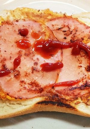 簡単朝食　ハムeggトースト♡-レシピのメイン写真