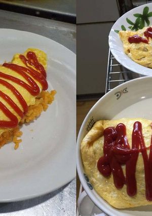卵1個のオムライス♪玉ネギ抜き軽食4人分-レシピのメイン写真