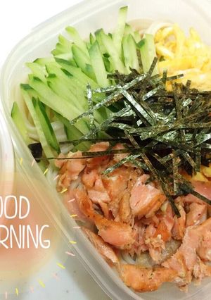 スープジャーでお弁当♡鮭たまうどん✨-レシピのメイン写真