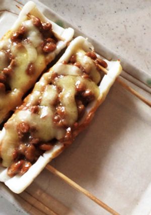 おつまみに♪竹輪の納豆焼き-レシピのメイン写真