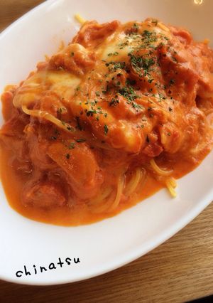 絶品!トマトクリームパスタ-レシピのメイン写真