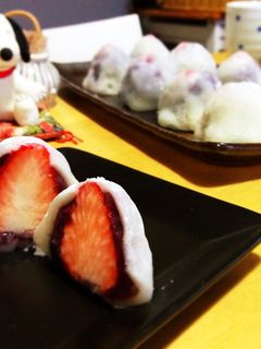 レンチン♫いちご大福-レシピのメイン写真