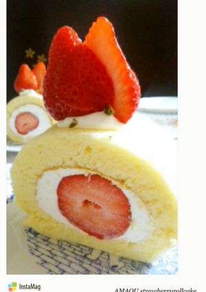 春限定！大好きあまおうのロールケーキ-レシピのメイン写真