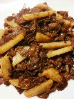 牛肉と長芋のわさび醤油炒め☆-レシピのメイン写真