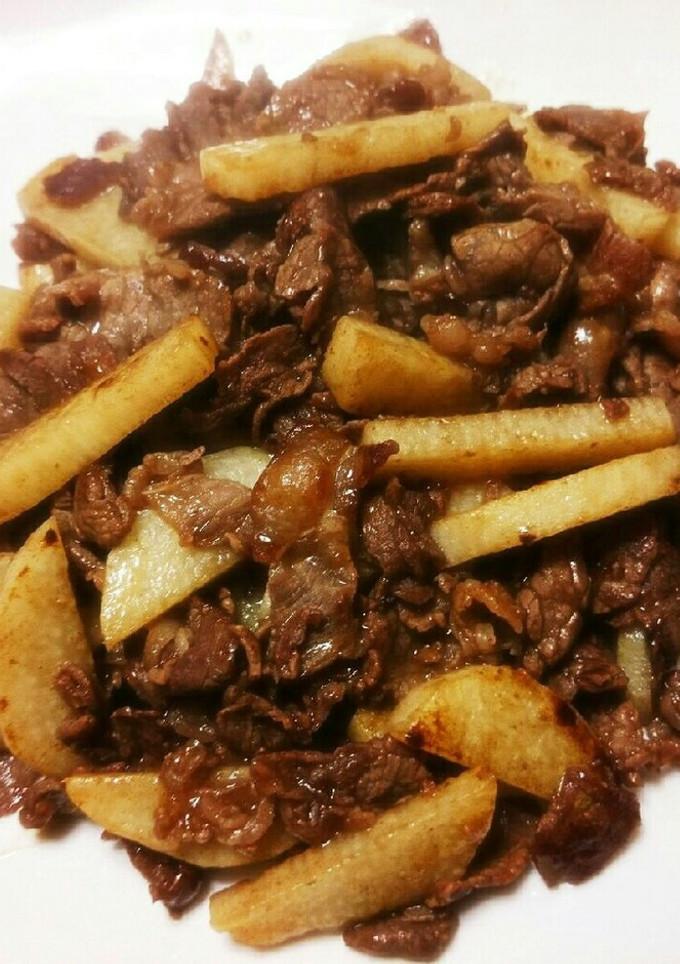 牛肉と長芋のわさび醤油炒め☆-レシピのメイン写真