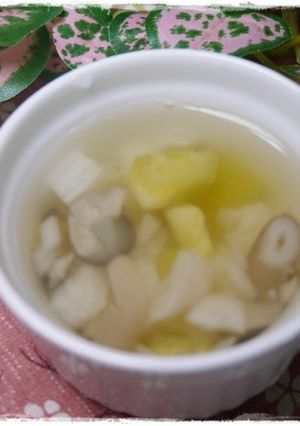 離乳食後期　さつま芋山芋しめじのお味噌汁-レシピのメイン写真