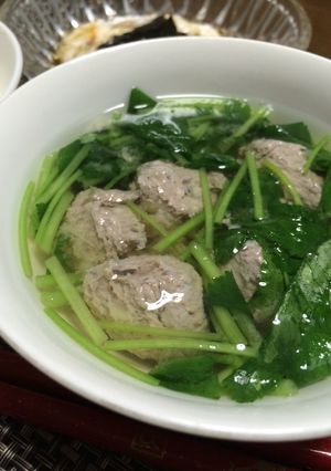 三つ葉たっぷり♪DHA♪いわしのつみれ汁-レシピのメイン写真