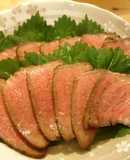 我が家の大ブーム。簡単柔らか牛肉たたき。