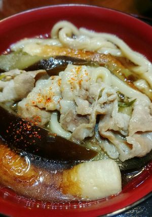 なす竹輪が入った具だくさん肉うどん-レシピのメイン写真