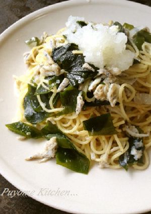 いかなごと生わかめの和風パスタ-レシピのメイン写真