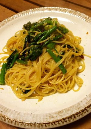 春の味覚・ふきのとうと菜の花のパスタ-レシピのメイン写真