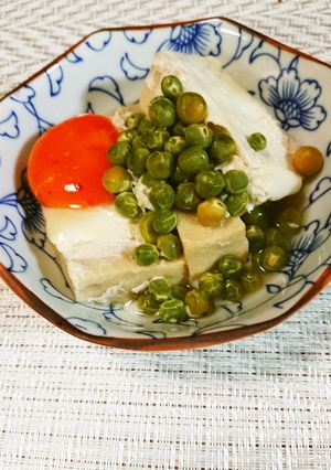 高野豆腐とグリンピースの卵とじ-レシピのメイン写真