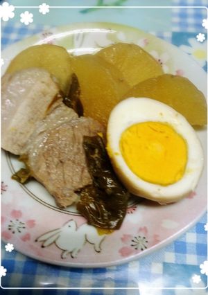 簡単★ヤーコンと豚の角煮【圧力鍋】-レシピのメイン写真
