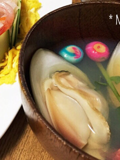 茅乃舎だしで*蛤のお吸い物-レシピのメイン写真