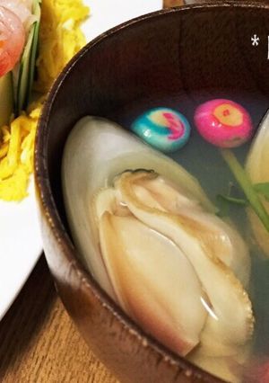 茅乃舎だしで＊蛤のお吸い物-レシピのメイン写真