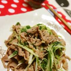 รูปของ 豚肉と水菜の中華炒め