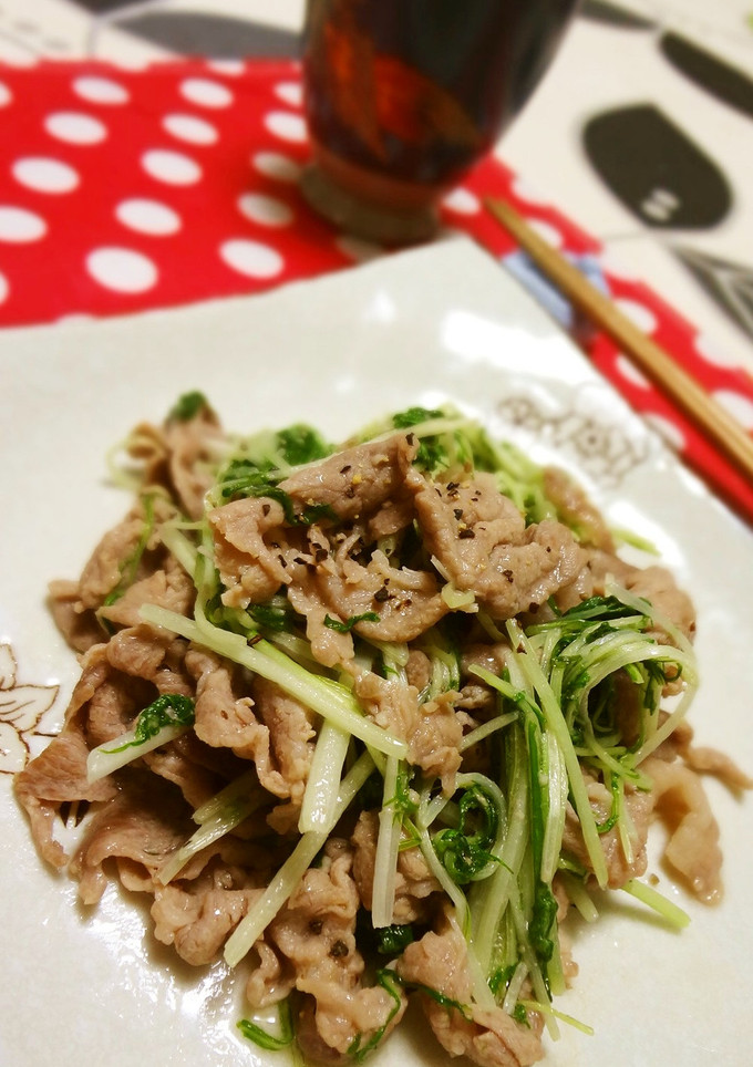 豚肉と水菜の中華炒め-レシピのメイン写真