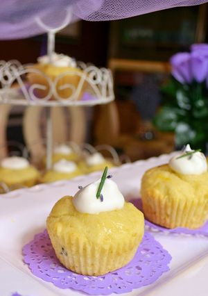 ラベンダーカップケーキ　母の日に-レシピのメイン写真