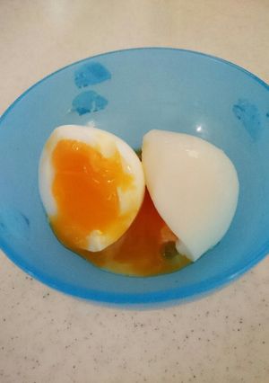 チョットのお湯deつるんと半ゆで卵【常温-レシピのメイン写真