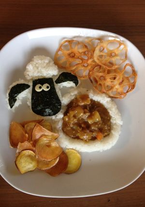 ひつじのショーンでデコカレー-レシピのメイン写真