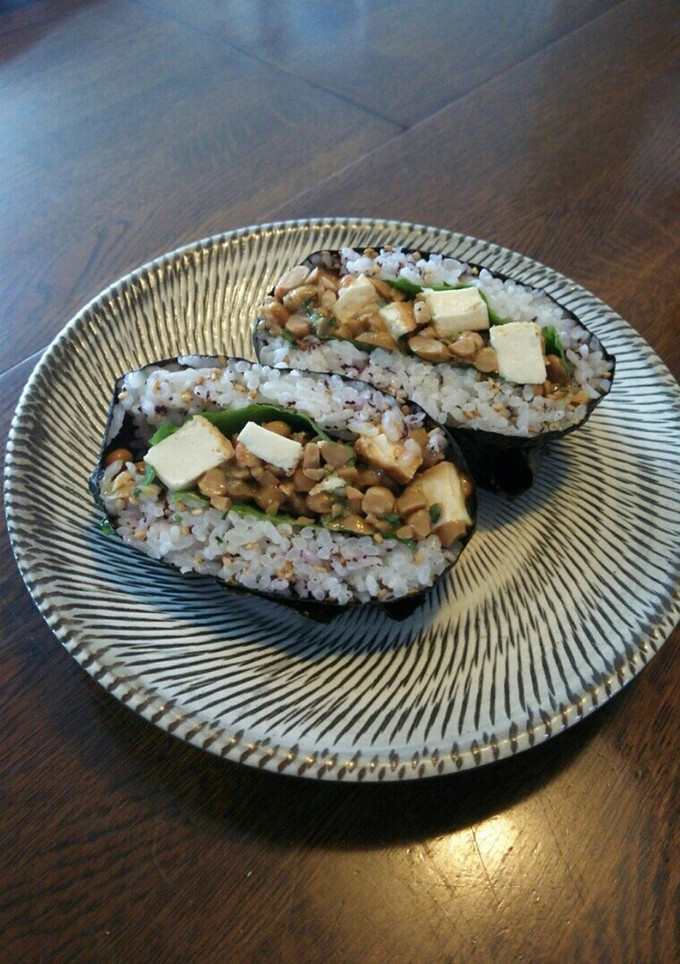 納豆と厚揚げのおにぎらず-レシピのメイン写真