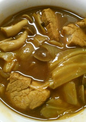 キャベツ　豚肉　玉ねぎの　カレースープ♪-レシピのメイン写真