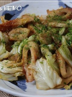 春きゃべつとちくわのソース炒め-レシピのメイン写真