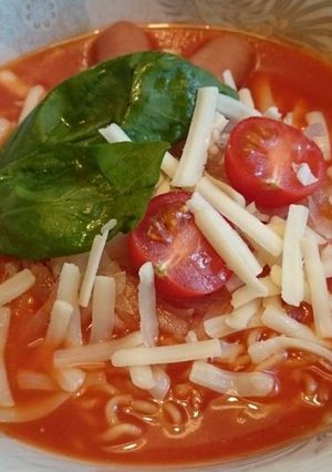 トマトラーメンでイタリア～ン♪-レシピのメイン写真