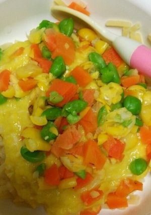 【離乳食後期】倦怠期のコーンパスタ-レシピのメイン写真