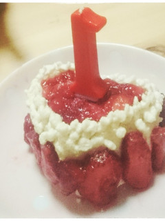 1歳の安心手作りバースデーケーキ-レシピのメイン写真