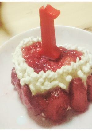 1歳の安心手作りバースデーケーキ-レシピのメイン写真