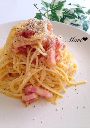 全卵使用♡生クリ無しローマ風カルボナーラ-レシピのメイン写真