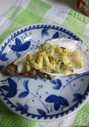 殻付き牡蠣のにんにくバジル焼き-レシピのメイン写真