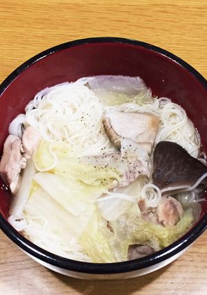 干ししいたけの旨み！あったか☆そうめん☆-レシピのメイン写真
