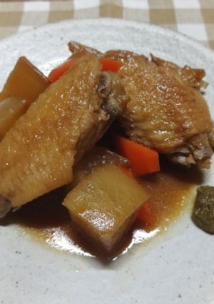 美味しい☆手羽先と大根の味噌煮込み☆-レシピのメイン写真