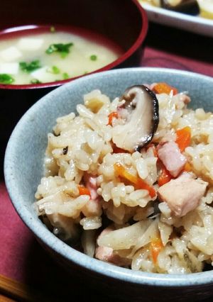 炊飯器で♪簡単美味しい炊き込みかしわご飯-レシピのメイン写真