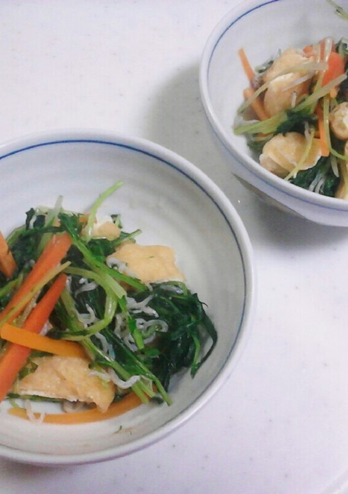 水菜と油揚げの炊いたん-レシピのメイン写真
