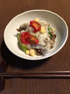 牛肉と蒸し野菜〜豆とろろ〜-レシピのメイン写真