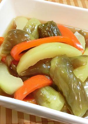 茄子とパパイヤの煮物-レシピのメイン写真
