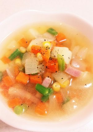 簡単♡野菜たっぷりミラノ風ミネストローネ-レシピのメイン写真