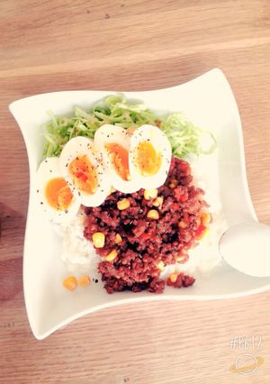 簡単！カフェ風ひき肉のっけプレート-レシピのメイン写真