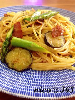 アスパラとベーコンのGBS和風パスタ-レシピのメイン写真