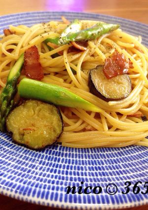 アスパラとベーコンのGBS和風パスタ-レシピのメイン写真