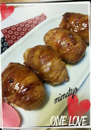 簡単！お弁当に！うますぎる肉巻おにぎり♪-レシピのメイン写真