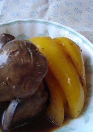 鶏レバーとパプリカの生姜煮-レシピのメイン写真
