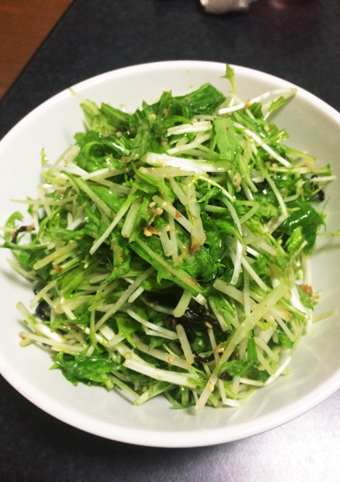 簡単♬水菜の和風サラダ-レシピのメイン写真