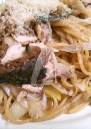 ごまサバとネギの和風パスタ-レシピのメイン写真