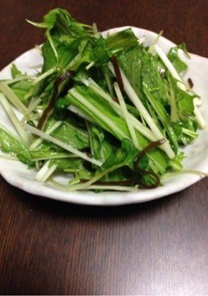 簡単☆早い☆水菜と貝割れのサラダ-レシピのメイン写真